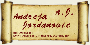 Andreja Jordanović vizit kartica